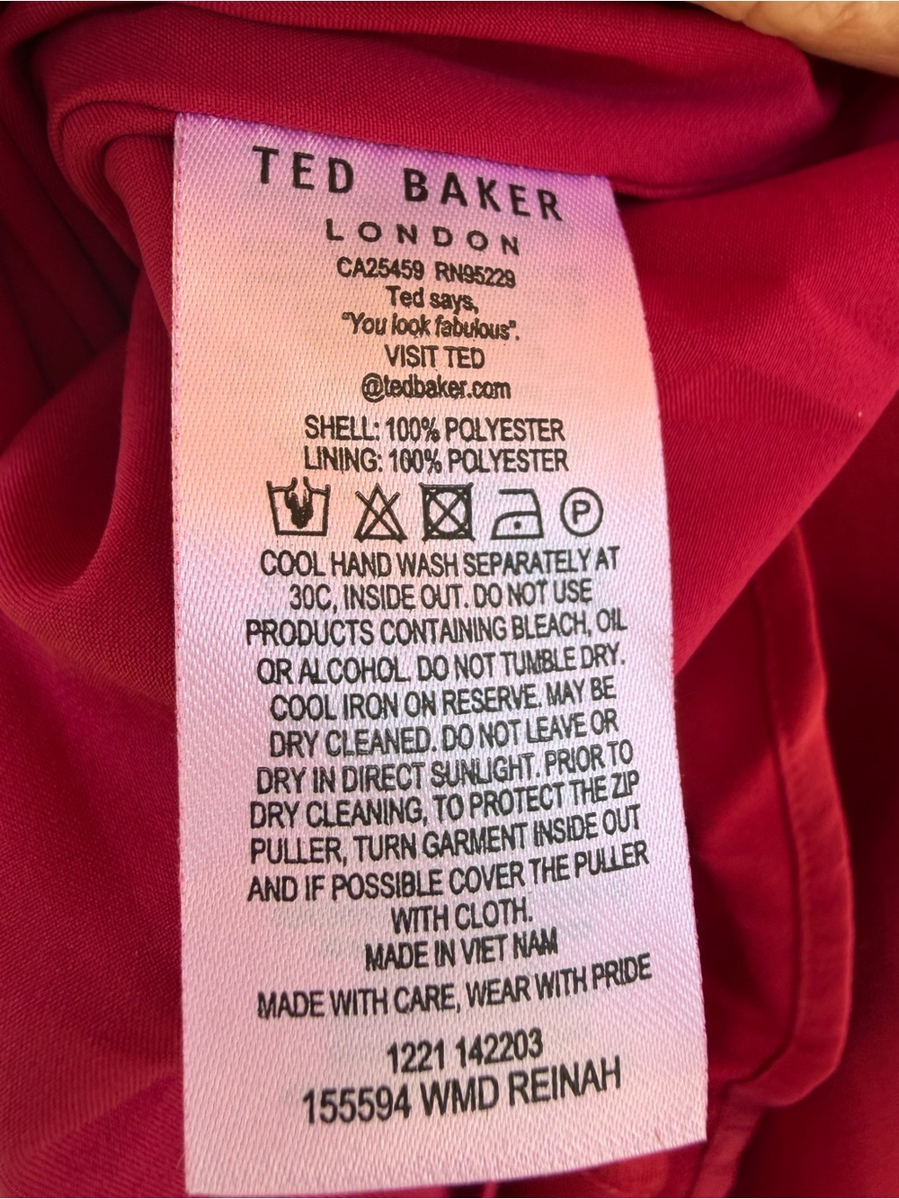 Ted Baker London Rust Red Tie-Front Midi Dress - Picture 9 of 10
